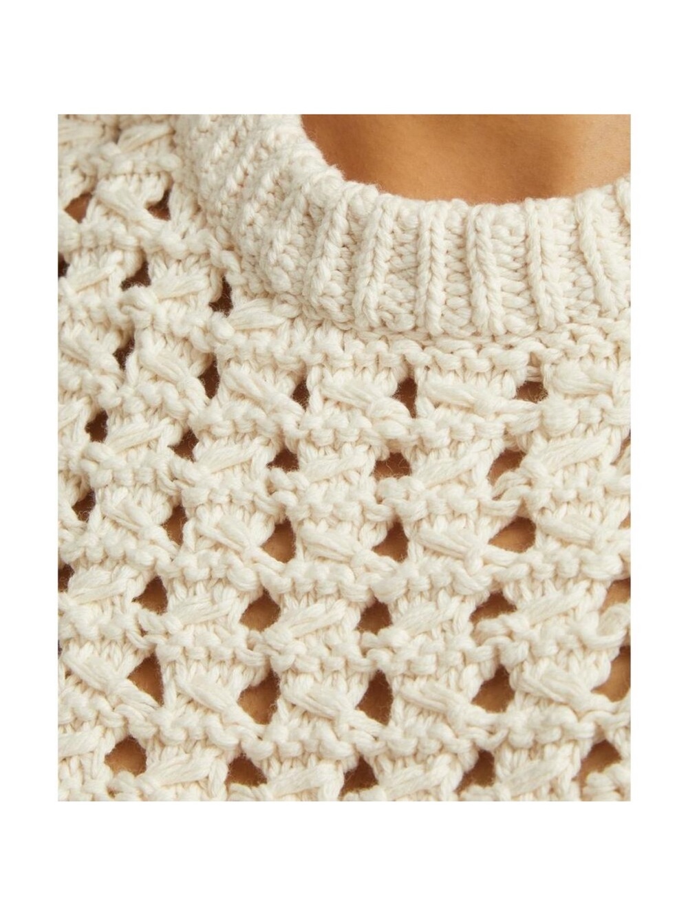 FRAME Tape Yarn Sleeveless Sweater Vest Tank Off White/Cream - Picture 3 of 8